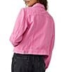 Color:Sugar Magnolia - Image 2 - Rumors Collar Neck Long Sleeve Denim Jacket