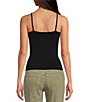 Color:Black - Image 2 - Seamless Form Fitting Sleeveless Scoop Neck Cami