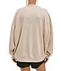 Free People Slow it Down Plush Cotton Blend Long Sleeve Crew Neck Oversized Coordinating Lounge Pullover - Image 2