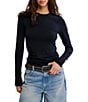 Free People So Soft Seamless Ribbed Crew Neck Long Sleeve Top - Image 1