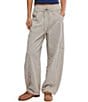 Free People Something Good Micro Stripe Pull-On Barrel Leg Pants - Image 1