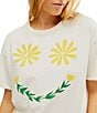 Color:Ivory Combo - Image 4 - Sunshine Smiles Crew Neck Short Sleeve Tee Shirt