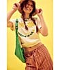 Color:Ivory Combo - Image 5 - Sunshine Smiles Crew Neck Short Sleeve Tee Shirt