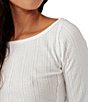Color:Ivory - Image 4 - Sweet and Salty Boat Neck Short Sleeve shirt