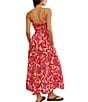 Free People Sweet Nothings Floral Print Smocked V-Neck Sleeveless Maxi Dress, Color:Gardenia Combo - Image 2