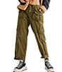 Free People Tahiti Low Rise Straight Leg Cargo Pants, Color:Dried Herb - Image 1