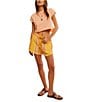 Free People The Perfect Tee Crew Neck Short Sleeve Cropped Tee, Color:Spring Melon - Image 4