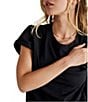 Free People The Perfect Tee Crew Neck Short Sleeve Cropped Tee - Image 4