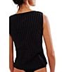 Free People Tilly Ribbed Knit Crew Neck Sleeveless Fitted Vest - Image 2