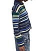 Free People Trading Up Striped Collared Long Sleeve Polo Sweater - Image 3