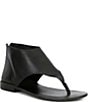 Color:Black - Image 1 - Uma Leather Thong Sandals