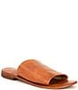 Color:Luggage - Image 1 - Vicente Leather Slide Sandals