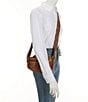Color:Bronze - Image 4 - Wade Leather Sling Crossbody Bag