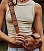 Color:Bronze - Image 5 - Wade Leather Sling Crossbody Bag