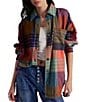 Free People We The Free Ashley Plaid Collared Long Sleeve Button Front Top - Image 1