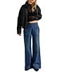 Free People We The Free Breezy Wide Leg Pull-On Denim Jeans - Image 4