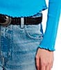 Free People We The Free Easy Does It Waffle Knit Crew Neck Long Sleeve Tee Shirt - Image 5