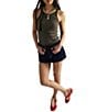 Free People We The Free Galivanting Peekaboo Denim Micro Skort - Image 4