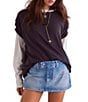 Free People We The Free Galivanting Peekaboo Denim Micro Skort, Color:Oasis Blue - Image 3