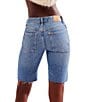 Color:Bodie Blue - Image 2 - We The Free Ghost Town Denim Mid Rise Long Cut Off Shorts