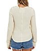 Free People We The Free Lucky Locket Graphic Print Scoop Neck Long Sleeve Tee - Image 2