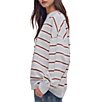 Free People We The Free Palm Spring Striped Mock Neck Long Sleeve Knit Pullover - Image 4