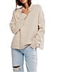 Free People We The Free Torres Roll Neck Long Sleeve Sweater, Color:Sugar Swizzle - Image 1