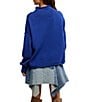 Free People We The Free Torres Roll Neck Long Sleeve Sweater, Color:Skipper Blue - Image 2