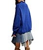 Free People We The Free Torres Roll Neck Long Sleeve Sweater, Color:Skipper Blue - Image 3