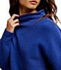 Free People We The Free Torres Roll Neck Long Sleeve Sweater, Color:Skipper Blue - Image 5