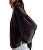 Free People We The Free Total Eclipse Rib Knit Crew Neck Long Sleeve Top, Color:Black - Image 3