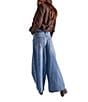 Free People Westward Demi Mid Rise Wide Leg Denim Jean, Color:Who is She - Image 2