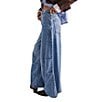 Free People Westward Demi Mid Rise Wide Leg Denim Jean, Color:Who is She - Image 3