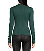 Color:Alpine Trail - Image 2 - Wide Eyed Stretch Knit Mock Neck Long Sleeve Fitted Top