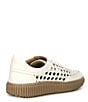 Color:White Leather - Image 2 - Wimberly Leather Woven Sneakers