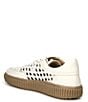 Color:White Leather - Image 3 - Wimberly Leather Woven Sneakers
