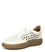 Color:White Leather - Image 4 - Wimberly Leather Woven Sneakers