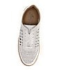 Color:White Leather - Image 5 - Wimberly Leather Woven Sneakers
