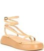 Color:Vachetta - Image 1 - Winnie Wrap Suede Platform Sandals