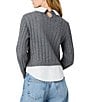 French Connection Aleyna Knit Combo Collared Long Sleeve Pullover Knit Top - Image 2