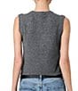 French Connection Aleyna Knit Round Neck Sleeveless Contrast Button Front Top - Image 2