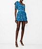 Color:Cloisonne - Image 1 - Andrea Ennis Bow Tie One Shoulder Sleeveless A-Line Mini Dress