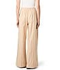 French Connection Aspen Linen Striped Drawstring Waist Wide Leg Pants - Image 2