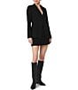 French Connection Azra Twill Cinched V-Neck Long Sleeve Blazer Jacket - Image 3