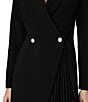 French Connection Azra Twill Pleated Skirt Notch Lapel Tux Mini Dress - Image 4