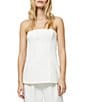 French Connection Coordinating Azra Twill Strapless Top, Color:Porcelain - Image 1