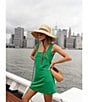French Connection Birdie Linen Square Neck Sleeveless Mini Dress, Color:Green Tambourine - Image 5