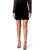 French Connection Caramia Stretch Velvet A-Line Mini Skirt - Image 1
