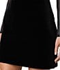 French Connection Caramia Stretch Velvet A-Line Mini Skirt - Image 4