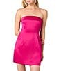 French Connection Carey Satin Strapless Foldover Mini Sheath Dress - Image 5